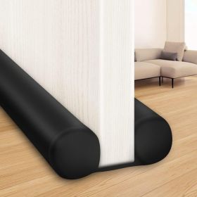 Large Door Draft Stopper 36 Inch, Adjustable Under Door Sweep And Noise Blocker For Draft, Breeze And Gap Sealing, Black