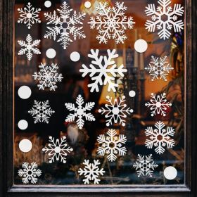 Christmas Window Decals 321 Units, 9 Sheets Snowflake Winter And Holiday Stickers For Glass Windows And Doors