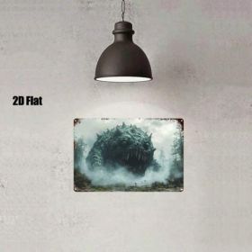 Fantasy Forest Metal Sign 8x12, Rustic Iron Wall Art Mysterious Nature Decor
