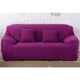 Solid Corner Sofa Covers Couch Slipcovers Elastica Material Sofa Skin Protector Cover Sofa Armchair (Option: 14-Three seat)