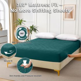 Diamond Grid Ultrasonic Waterproof Mattress Protector (Option: Green-Q)