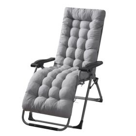 71x22in Plus Type Chaise Lounger Cushion Recliner Rocking Chair Sofa Mat Deck Chair Cushion For Outdoor Patio Garden (Option: PlusGrey)