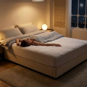 Premium Fitted Mattress Cover, Breathable Fitted Sheet, All Around Elastic Bed Protector For Home Use (Option: 54x76 inch-WHITE)