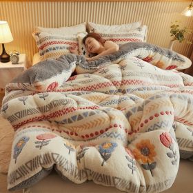 1PC Thick Winter Comforter, Soft Warm Fluffy Bedding Quilt For Bedroom All Season Use (Option: 53x79 in)