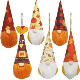 Fall Thanksgiving Tree Decorations Hanging Ornaments Plush, 6 Inch Large Fall Thanksgiving Ornaments for Small Tree Home Party Indoor Decorations (Option: 8pcs)