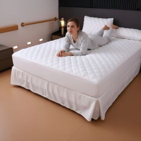 1PC Diamond Quilted Fitted Sheet Thick Mattress Cover Stretchy Bed Sheet For All Season Use (Option: 54x76 inch)